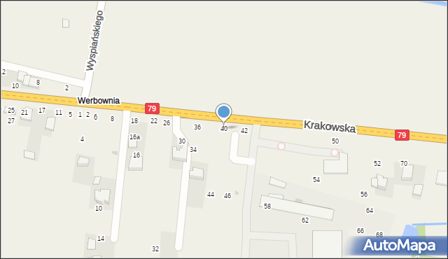 Rudawa, Krakowska, 40, mapa Rudawa