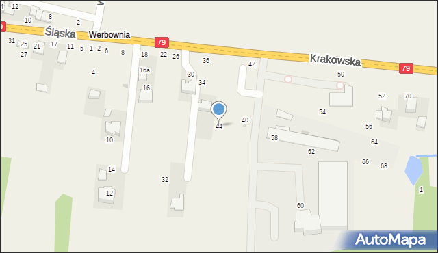 Rudawa, Krakowska, 44, mapa Rudawa