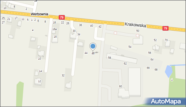 Rudawa, Krakowska, 46, mapa Rudawa