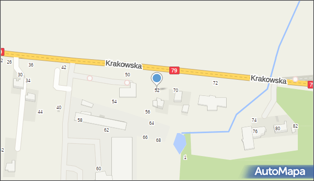 Rudawa, Krakowska, 52, mapa Rudawa