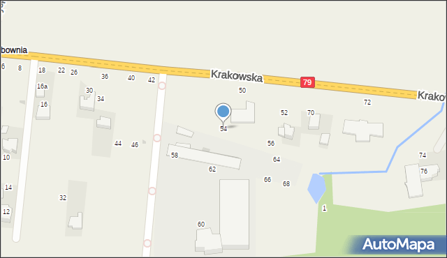 Rudawa, Krakowska, 54, mapa Rudawa