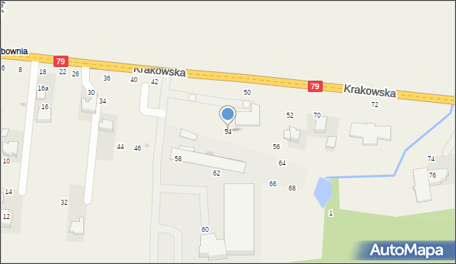 Rudawa, Krakowska, 54, mapa Rudawa