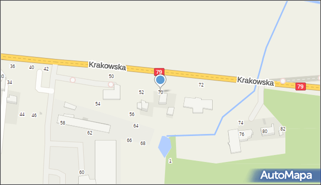 Rudawa, Krakowska, 70, mapa Rudawa