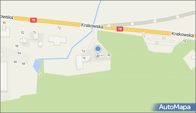 Rudawa, Krakowska, 80, mapa Rudawa