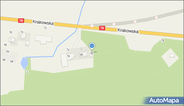 Rudawa, Krakowska, 82, mapa Rudawa