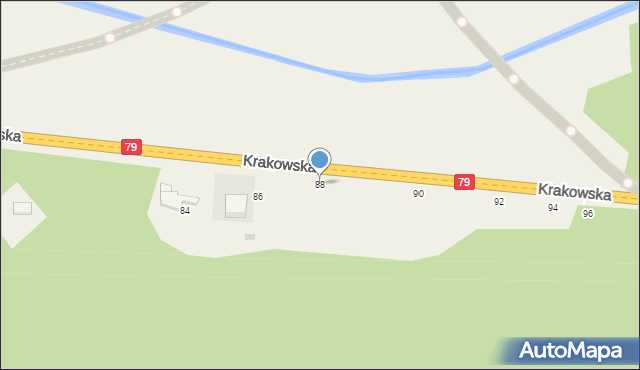 Rudawa, Krakowska, 88, mapa Rudawa