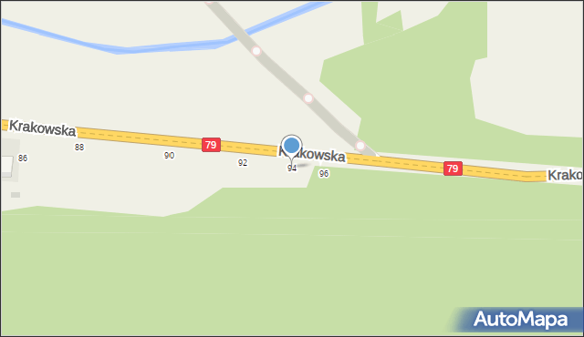 Rudawa, Krakowska, 94, mapa Rudawa