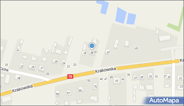 Ruszcza, Krakowska, 16, mapa Ruszcza