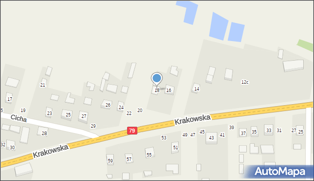 Ruszcza, Krakowska, 18, mapa Ruszcza