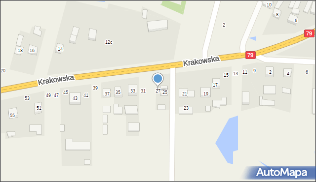 Ruszcza, Krakowska, 27, mapa Ruszcza