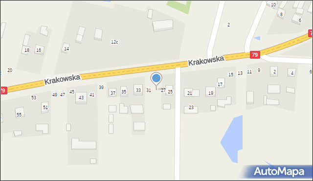 Ruszcza, Krakowska, 29, mapa Ruszcza