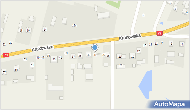 Ruszcza, Krakowska, 31, mapa Ruszcza