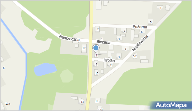 Ruszów, Krótka, 1, mapa Ruszów