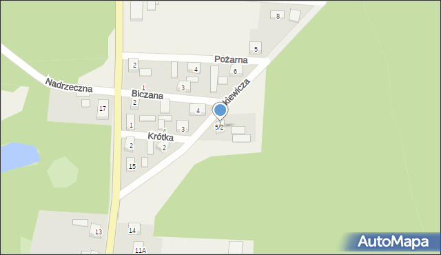 Ruszów, Krótka, 5/2, mapa Ruszów