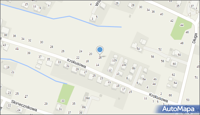 Rybna, Krokusowa, 16, mapa Rybna