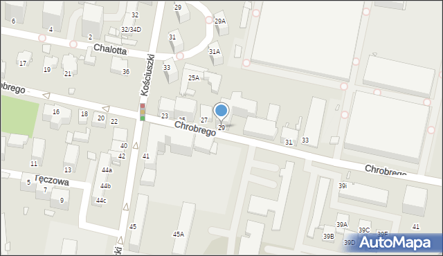 Rybnik, Króla Bolesława Chrobrego, 29, mapa Rybnika
