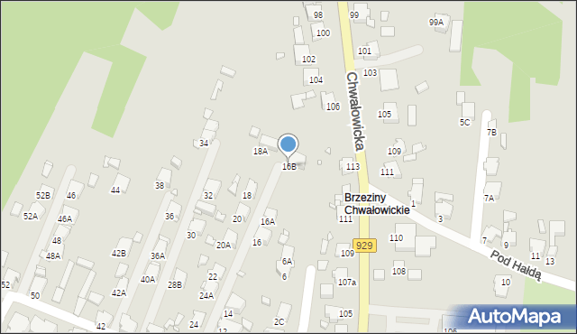 Rybnik, Krupińskiego Bolesława, 16B, mapa Rybnika