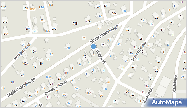 Rybnik, Krzywoń Anieli, 2, mapa Rybnika