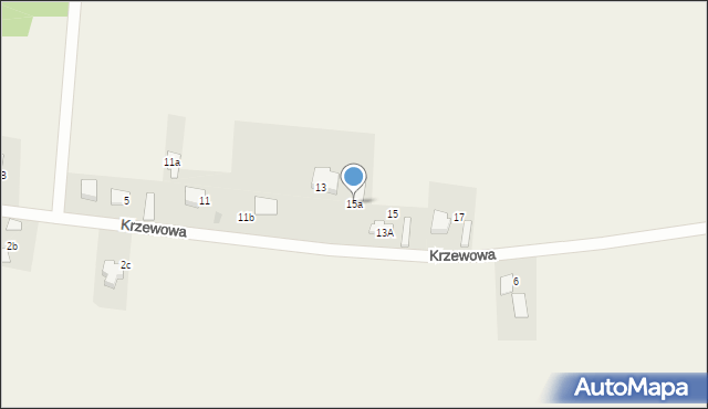 Ryczówek, Krzewowa, 15a, mapa Ryczówek