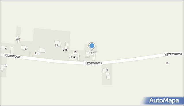 Ryczówek, Krzewowa, 17, mapa Ryczówek