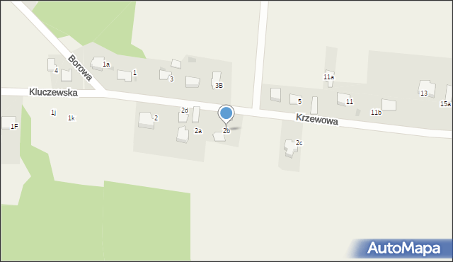 Ryczówek, Krzewowa, 2b, mapa Ryczówek