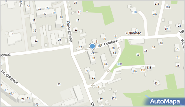 Rydułtowy, Króla Władysława Łokietka, 4A, mapa Rydułtowy