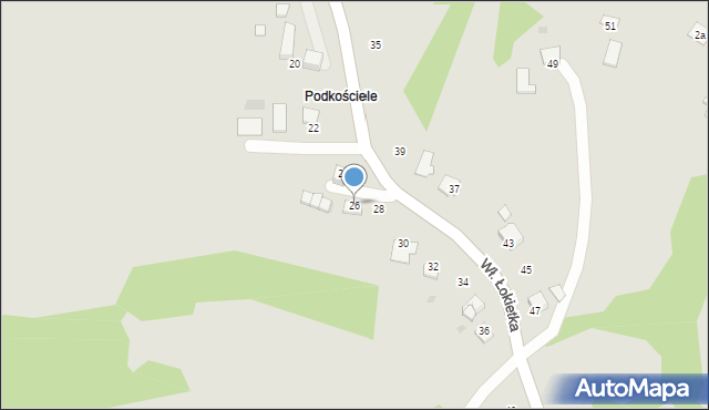 Ryglice, Króla Władysława Łokietka, 26, mapa Ryglice