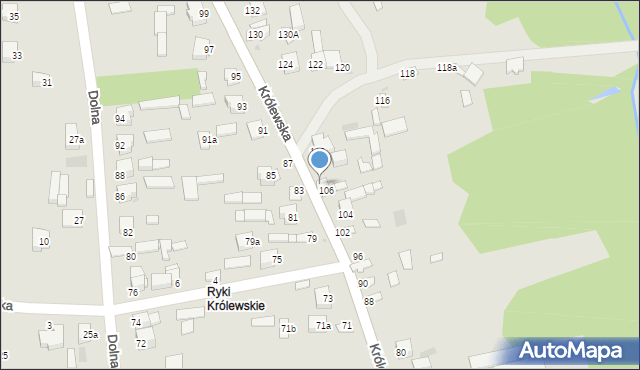 Ryki, Królewska, 108, mapa Ryki