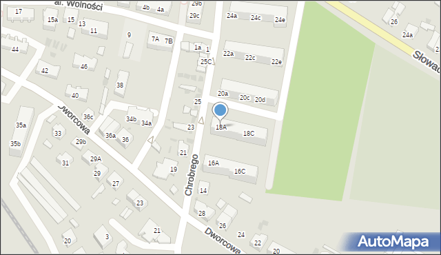 Rzepin, Króla Bolesława Chrobrego, 18A, mapa Rzepin