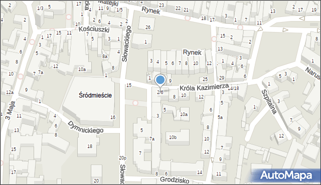 Rzeszów, Króla Kazimierza, 2/6, mapa Rzeszów