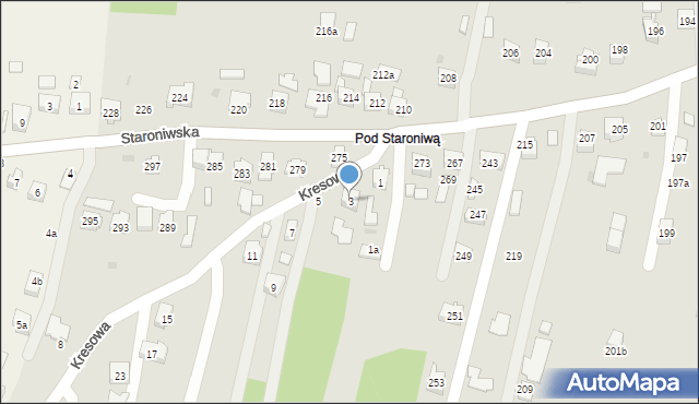 Rzeszów, Kresowa, 3, mapa Rzeszów