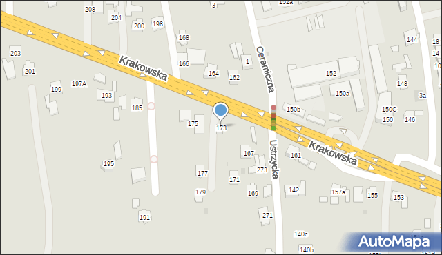 Rzeszów, Krakowska, 173, mapa Rzeszów