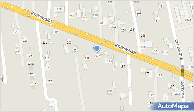 Rzeszów, Krakowska, 197A, mapa Rzeszów