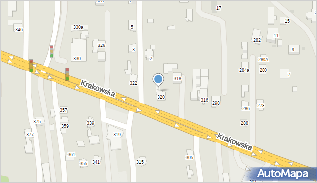 Rzeszów, Krakowska, 320A, mapa Rzeszów