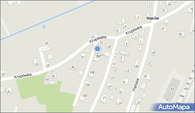 Rzeszów, Krupówka, 33A, mapa Rzeszów