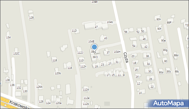 Rzeszów, Krakowska, 104f/2, mapa Rzeszów