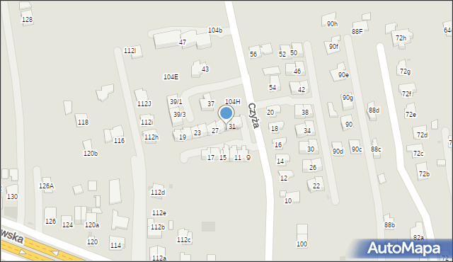 Rzeszów, Krakowska, 106o, mapa Rzeszów