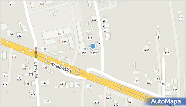 Rzeszów, Krakowska, 146, mapa Rzeszów