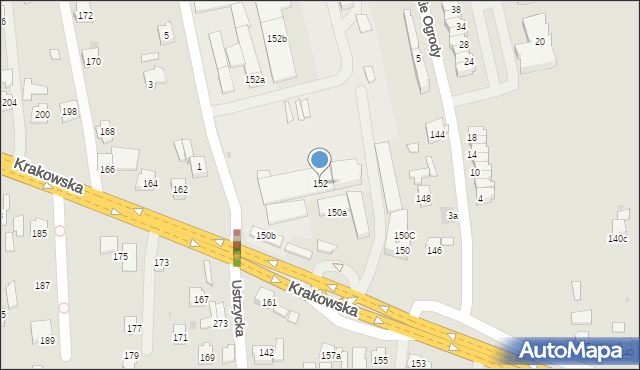 Rzeszów, Krakowska, 152, mapa Rzeszów