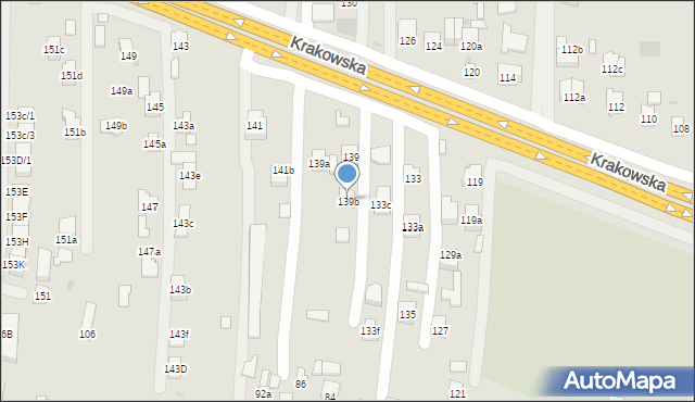 Rzeszów, Krakowska, 139b, mapa Rzeszów