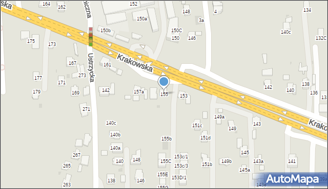 Rzeszów, Krakowska, 155, mapa Rzeszów