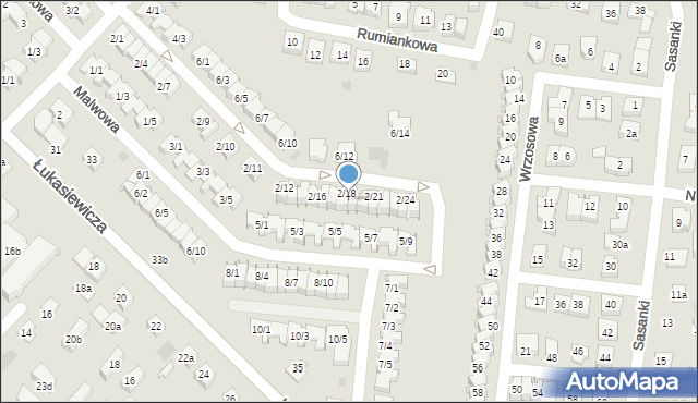 Rzeszów, Krokusowa, 2/19, mapa Rzeszów