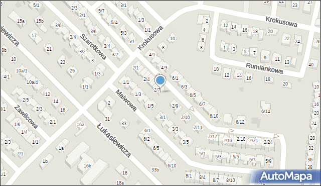 Rzeszów, Krokusowa, 2/8, mapa Rzeszów