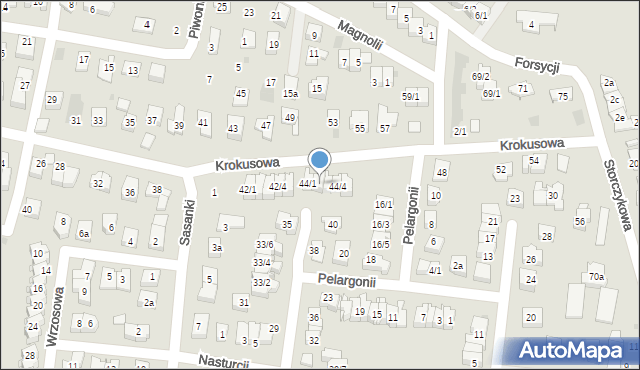 Rzeszów, Krokusowa, 44/2, mapa Rzeszów