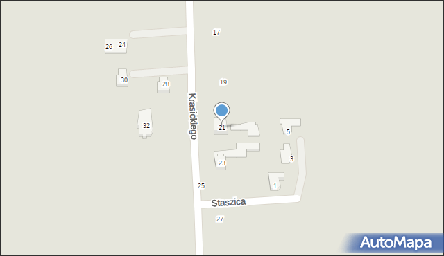 Rzgów, Krasickiego Ignacego, bp., 21, mapa Rzgów