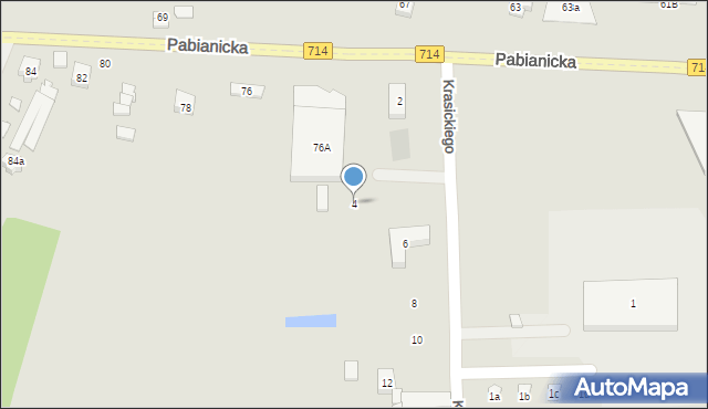 Rzgów, Krasickiego Ignacego, bp., 4, mapa Rzgów