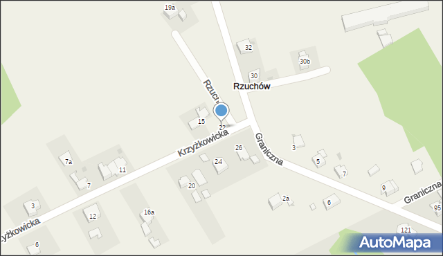 Rzuchów, Krzyżkowicka, 22, mapa Rzuchów