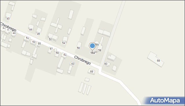 Sączów, Króla Bolesława Chrobrego, 58a, mapa Sączów