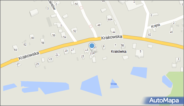 Sandomierz, Krakowska, 11A, mapa Sandomierza