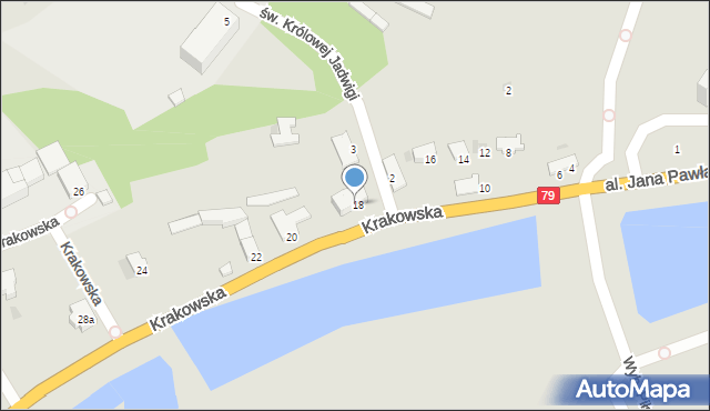 Sandomierz, Krakowska, 24, mapa Sandomierza